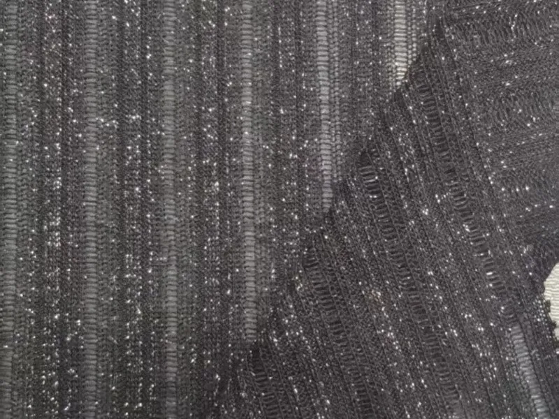 Ribbed Silver-Thread Knit Fabric 3 Ribbed Silver-Thread Knit Fabric 3